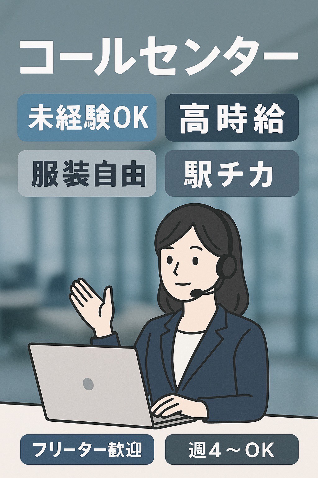 コールセンター・テレオペ（受信）(美容機器やスキンケア商品の注文受付)