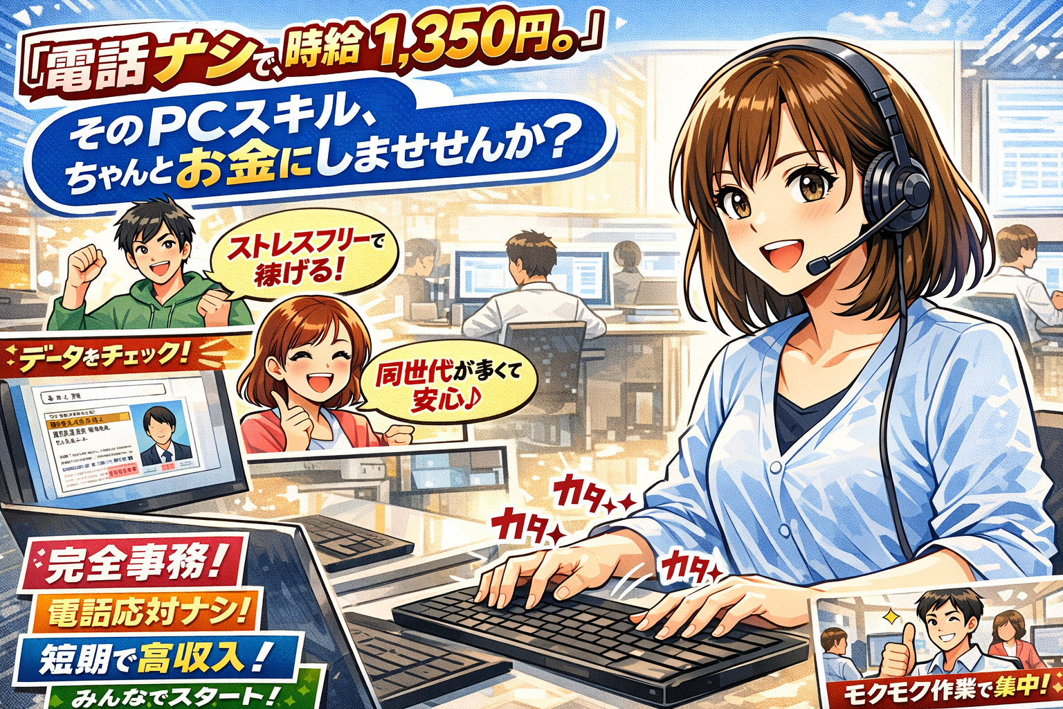 データ入力(本人確認データチェック業務（4月末迄の短期業務）)