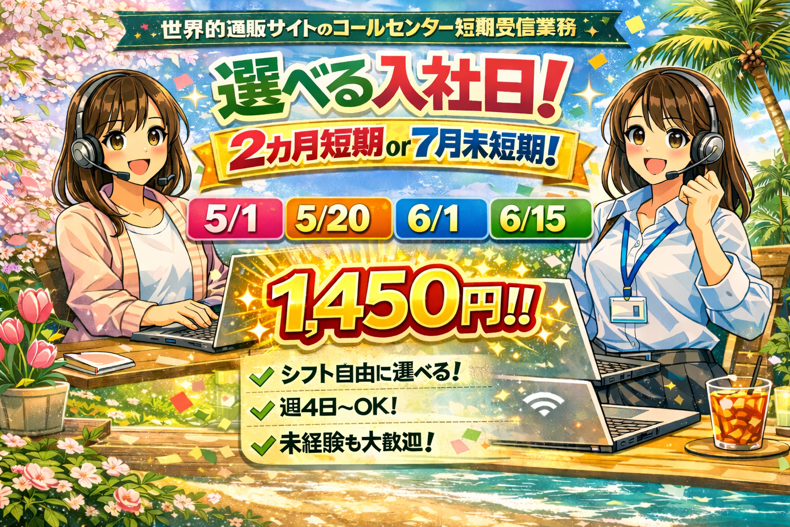 コールセンター・テレオペ（受信）(【短期】大手ECサイトのお問い合わせ対応)