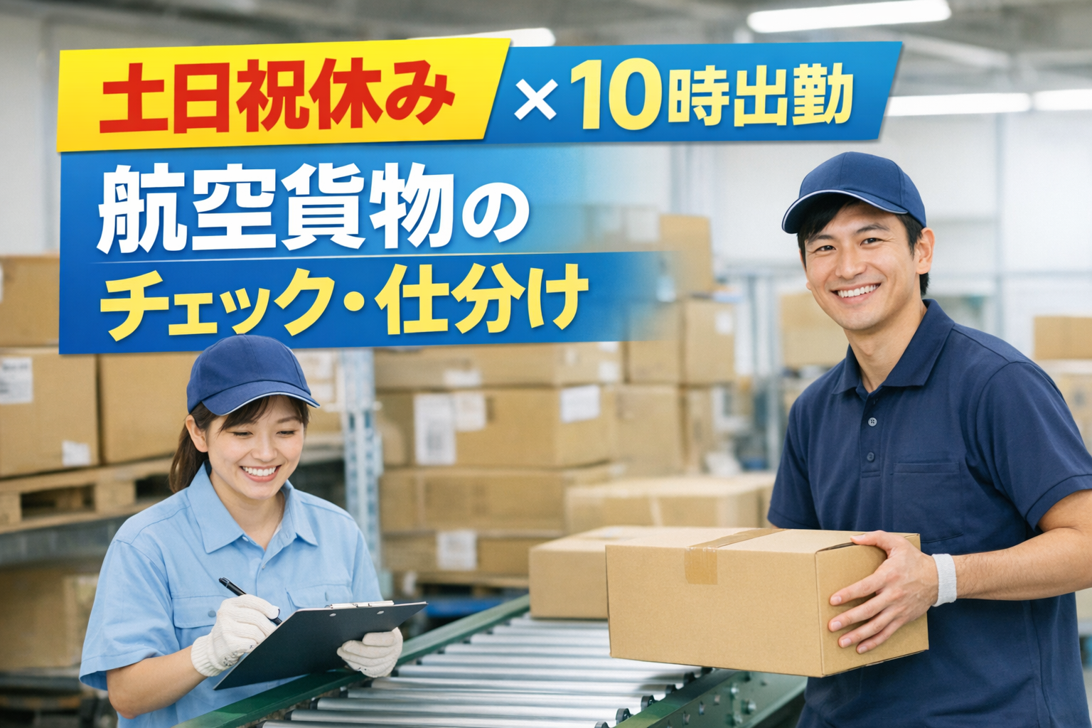 ピッキング（検品・梱包・仕分け）(航空便の仕分け)