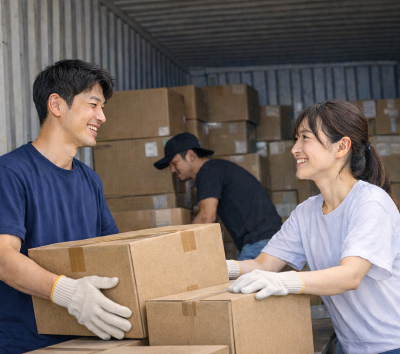 倉庫管理・入出荷(100円ショップ商品の荷下ろし軽作業)
