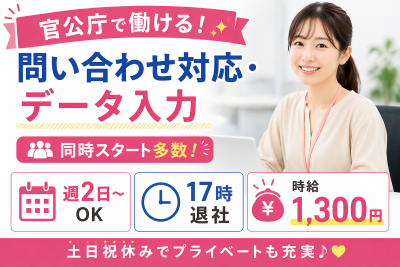 一般事務(官公庁での問い合わせ対応データ入力)