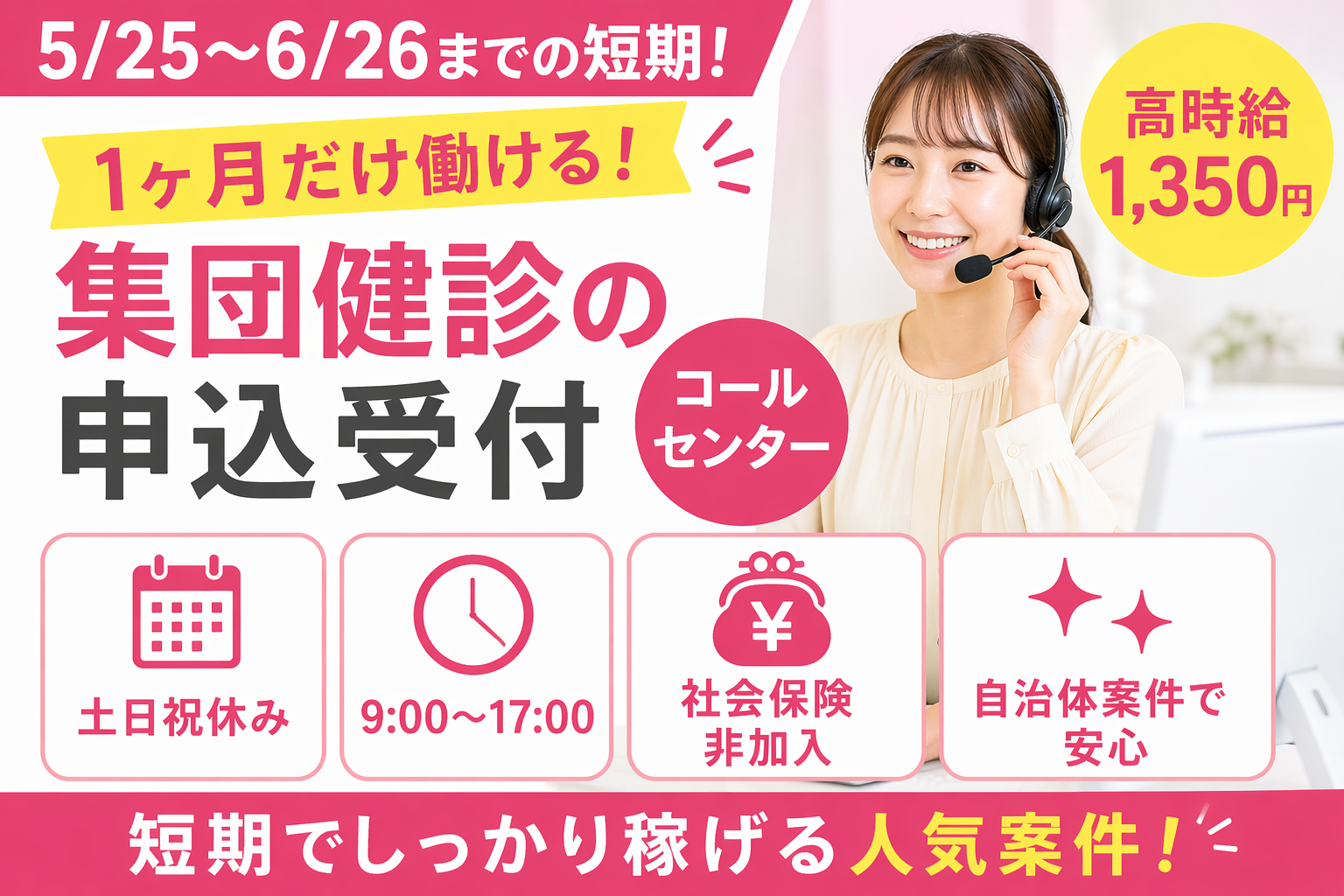 コールセンター(集団健診の申込受付コールセンター)