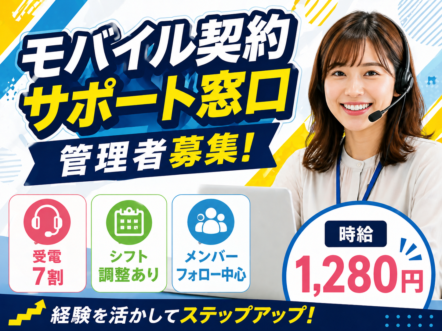 コールセンター管理・運営（SV・リーダー）(モバイル契約サポート窓口の管理者)