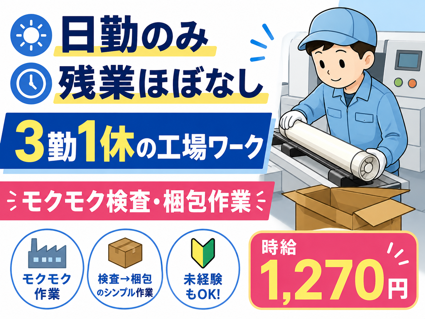 製造スタッフ（組立・加工）(検査機械セットと梱包作業)