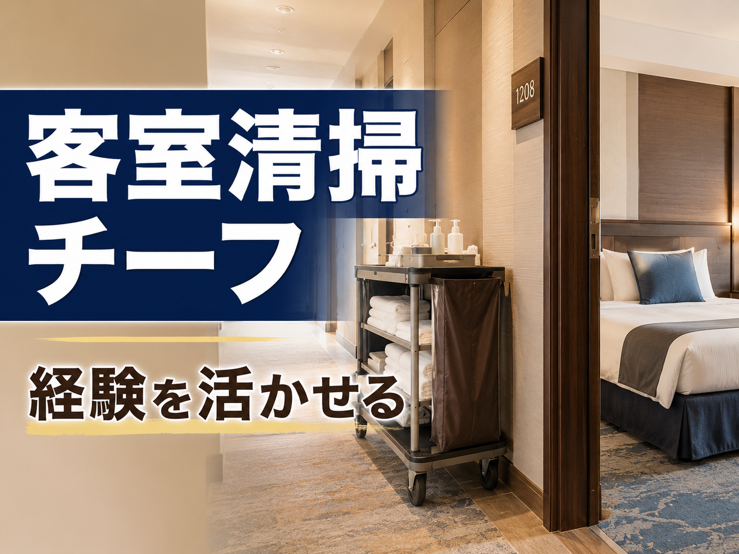 清掃スタッフ(リゾートホテルの客室清掃チーフ)