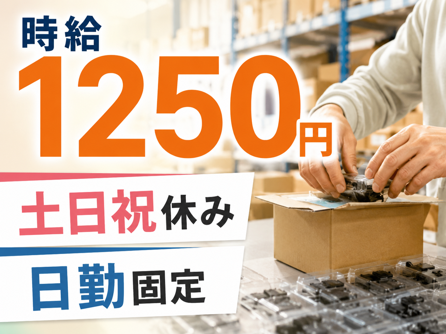ピッキング（検品・梱包・仕分け）(電子機器や部品のピッキング)