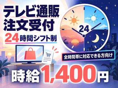 コールセンター・テレオペ（受信）(テレビ通販の注文受付)