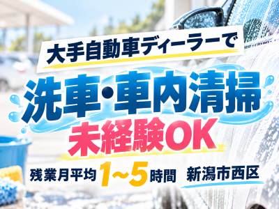 清掃スタッフ(自動車ディーラーで洗車と車内清掃)