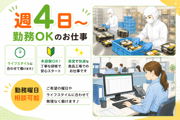 食品製造スタッフ(現場事務・製造補助)