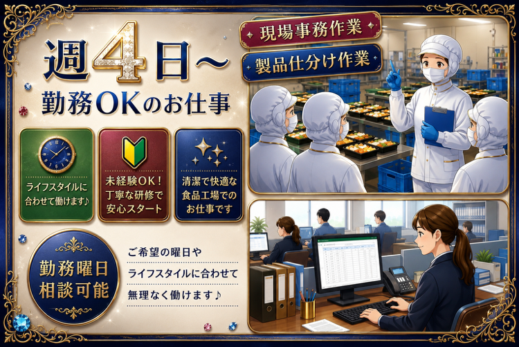 食品製造スタッフ(現場事務・製造補助)