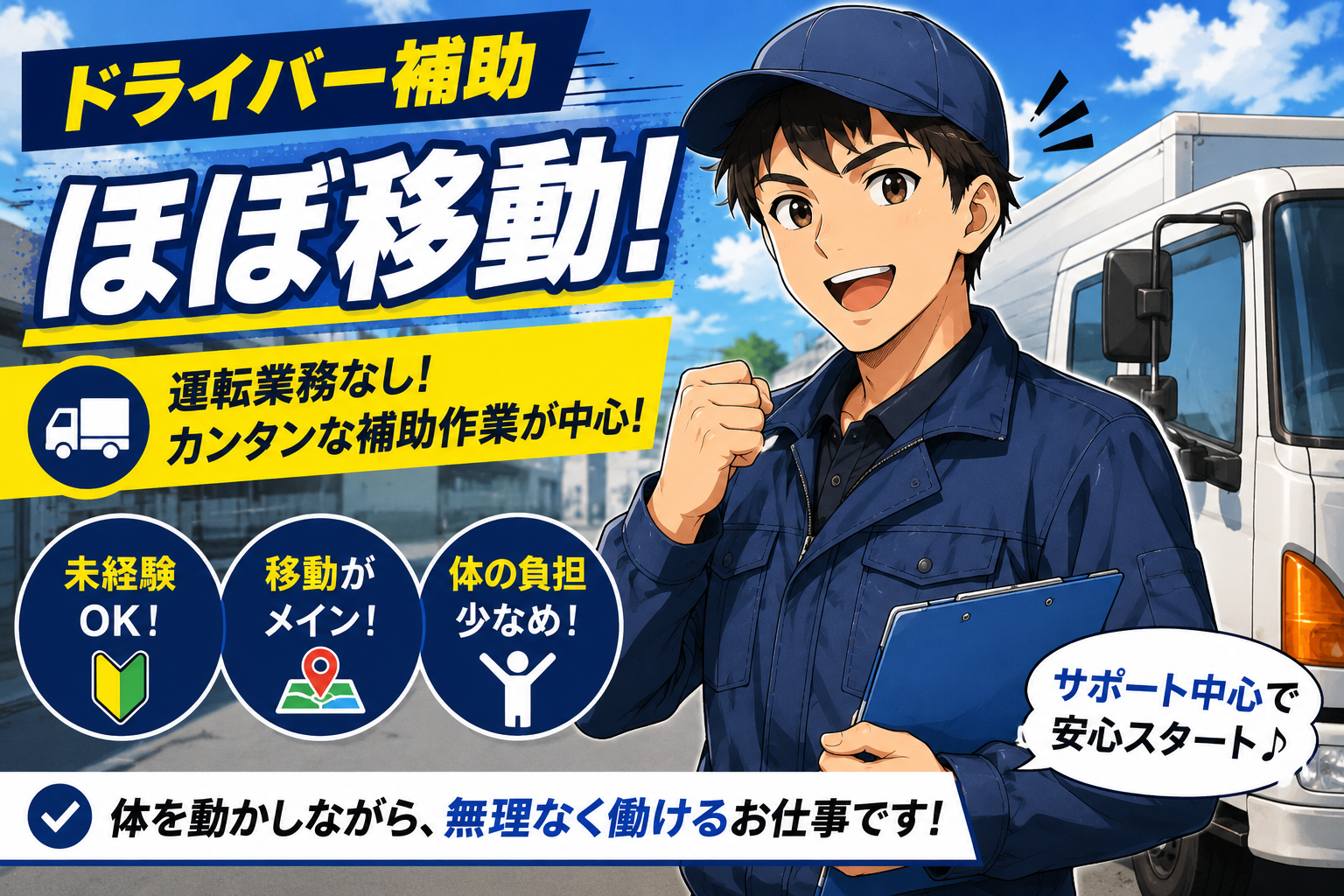 配送・ドライバー(入出荷/ドライバー補助/入出荷･仕分け･梱包等/つくば)