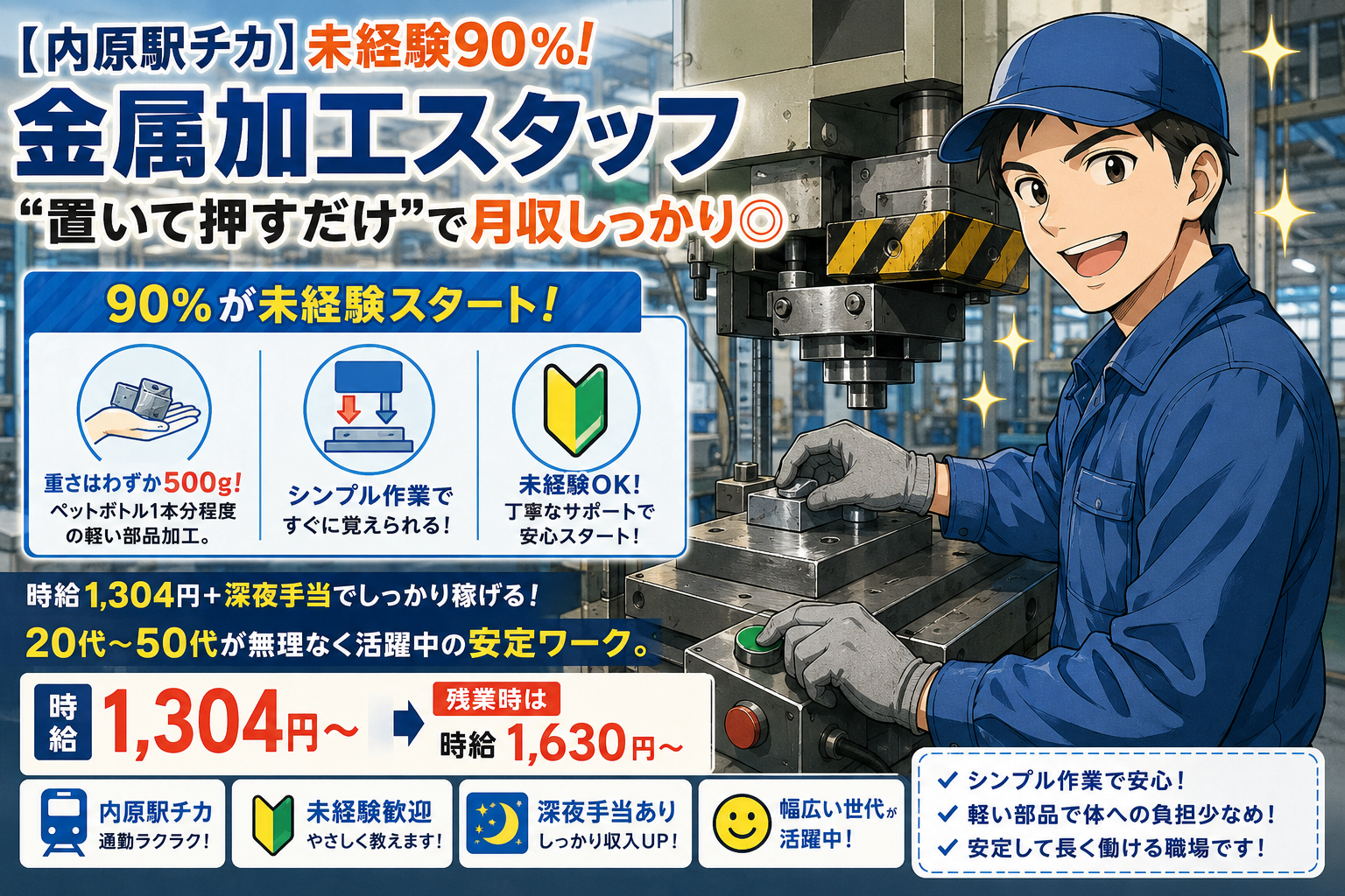 製造スタッフ（組立・加工）(水戸市/構内作業/軽作業/部品移動/未経験歓迎/長期歓迎)
